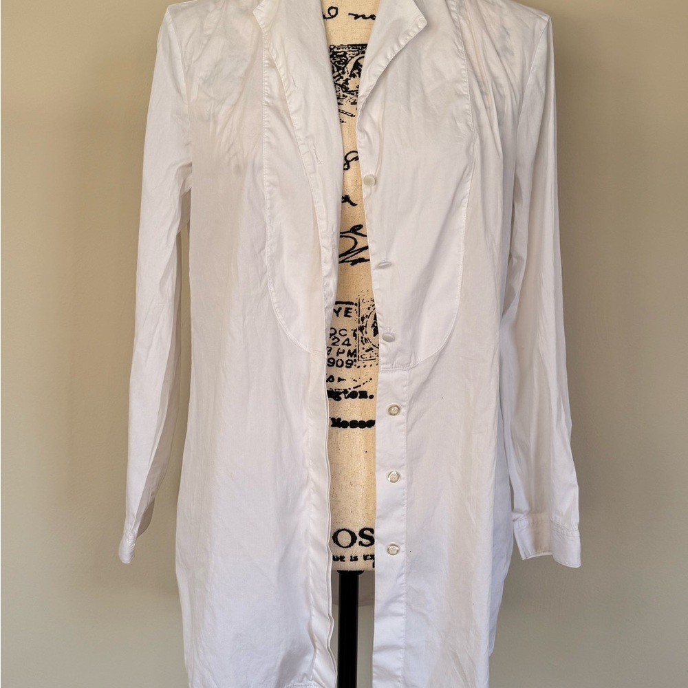 Armani Collezioni Cream Button-Up Shirt